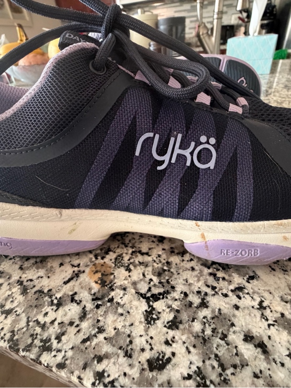 Ryka Women's Training Sneakers 9.5 Navy and Lavender